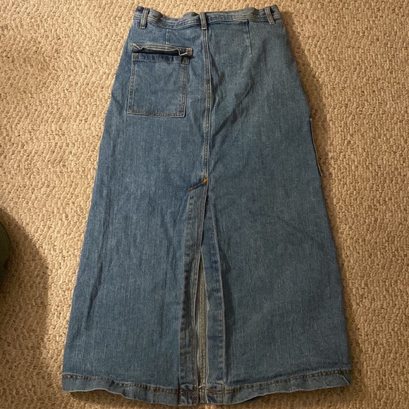 J. Galt Denim Cargo Maxi Skirt with slit - Size small - Blue - Picture 2 of 4
